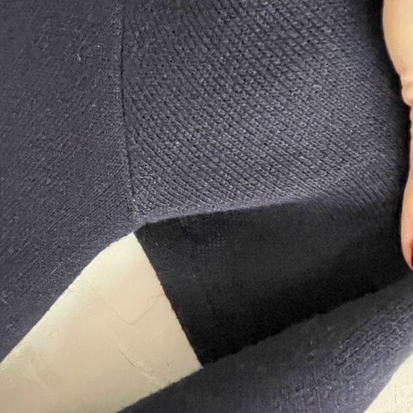 Catherine Malandrino Duster Cardigan Navy blue Gray Sz L Oversized - Picture 9 of 12